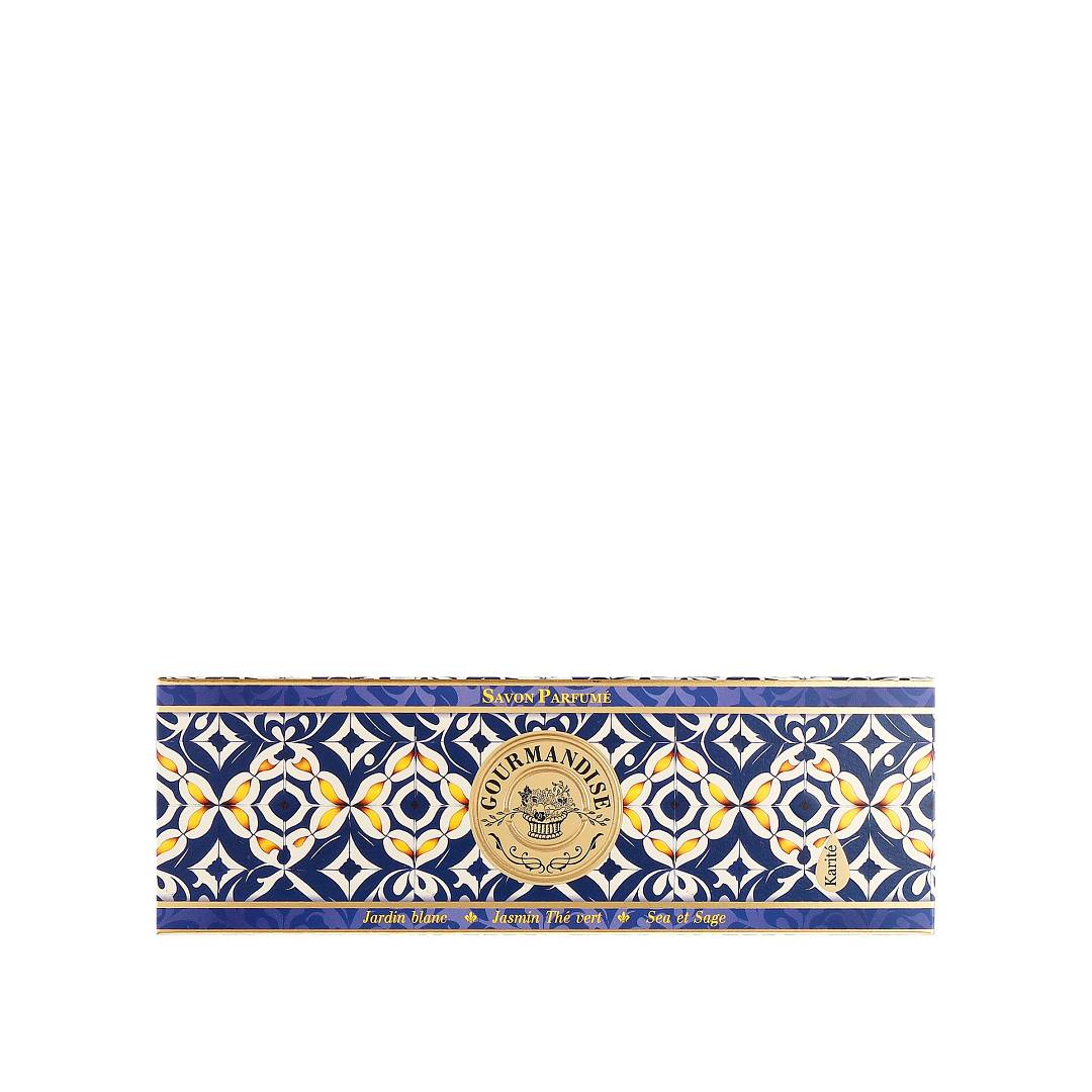 Набор натурального парфюмированного мыла Белый сад, Жасмин Зеленый чай, Шалфей и Морская соль