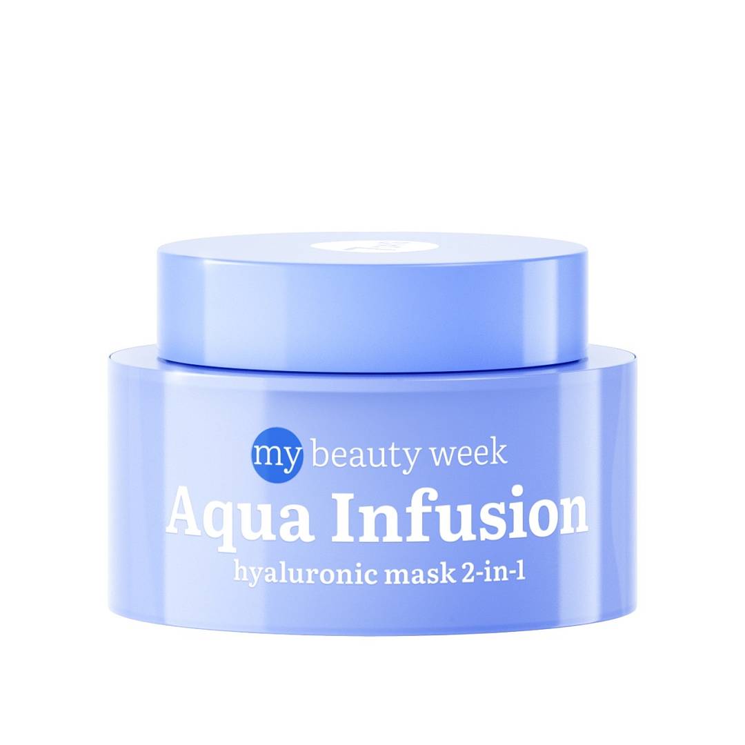 Маска для лица увлажняющая с гиалуроновой кислотой 2-в-1 Aqua Infusion My Beauty Week