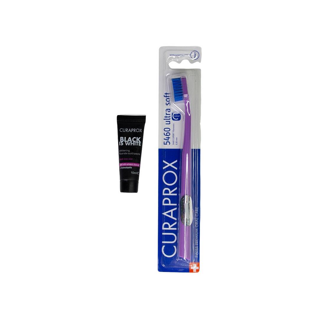 Набор: Зубная щетка CS5460 Ultrasoft + Паста отбеливающая Black is White Mini