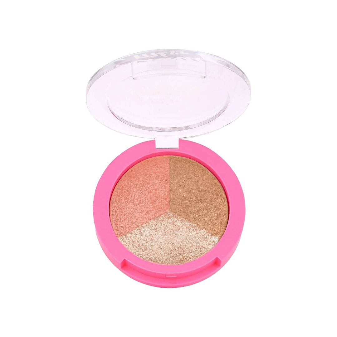Палетка для макияжа лица Glow Baked Trio Miss Beauty