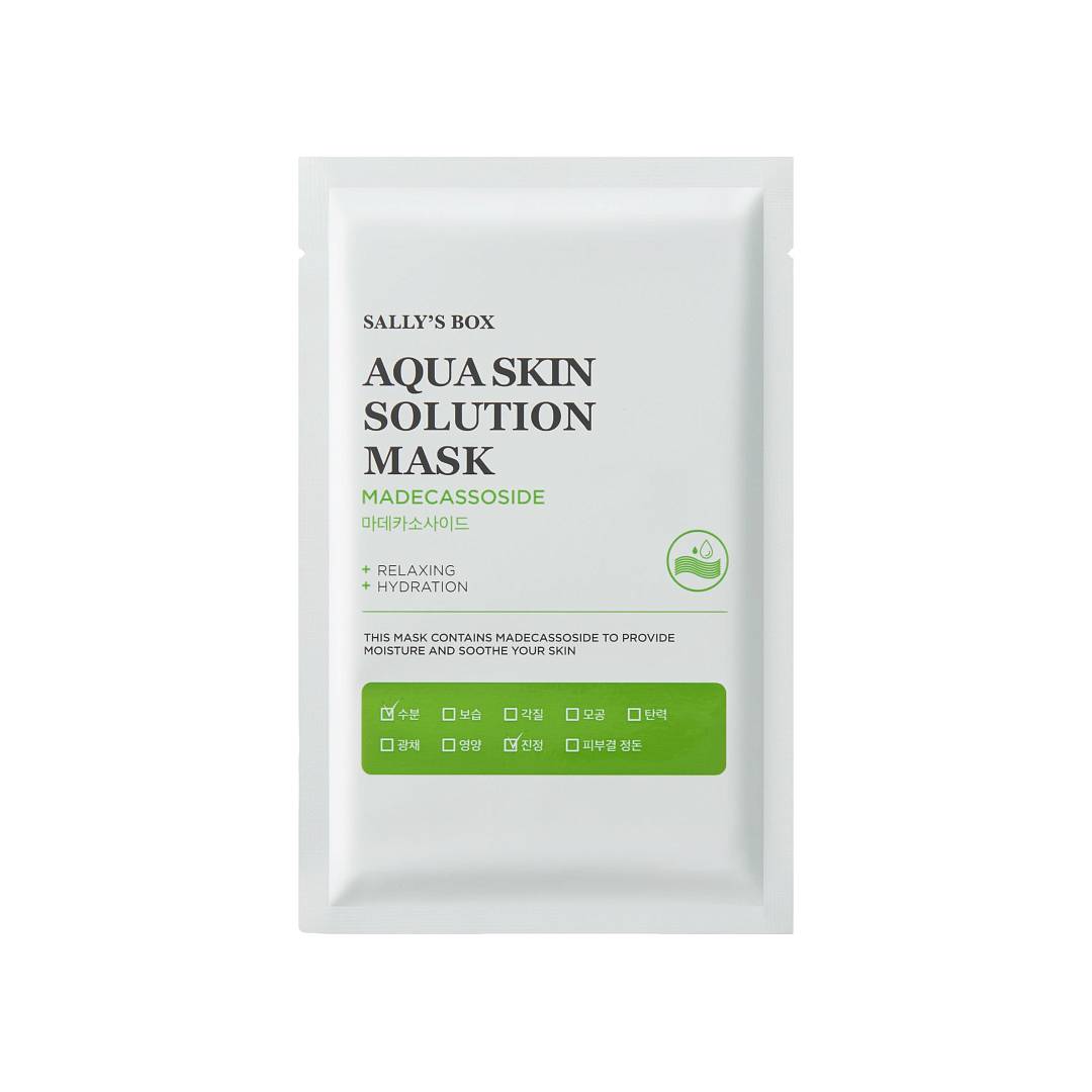 Маска тканевая успокаивающая с молекулой мадекассосид Aqua Skin Solution