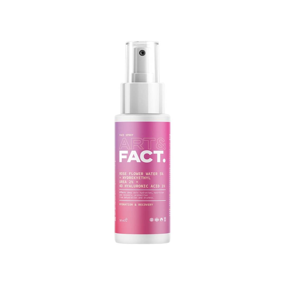 Спрей увлажняющий спрей для лица Rose Flower Water 5% + Hydroxyethyl Urea 2% 