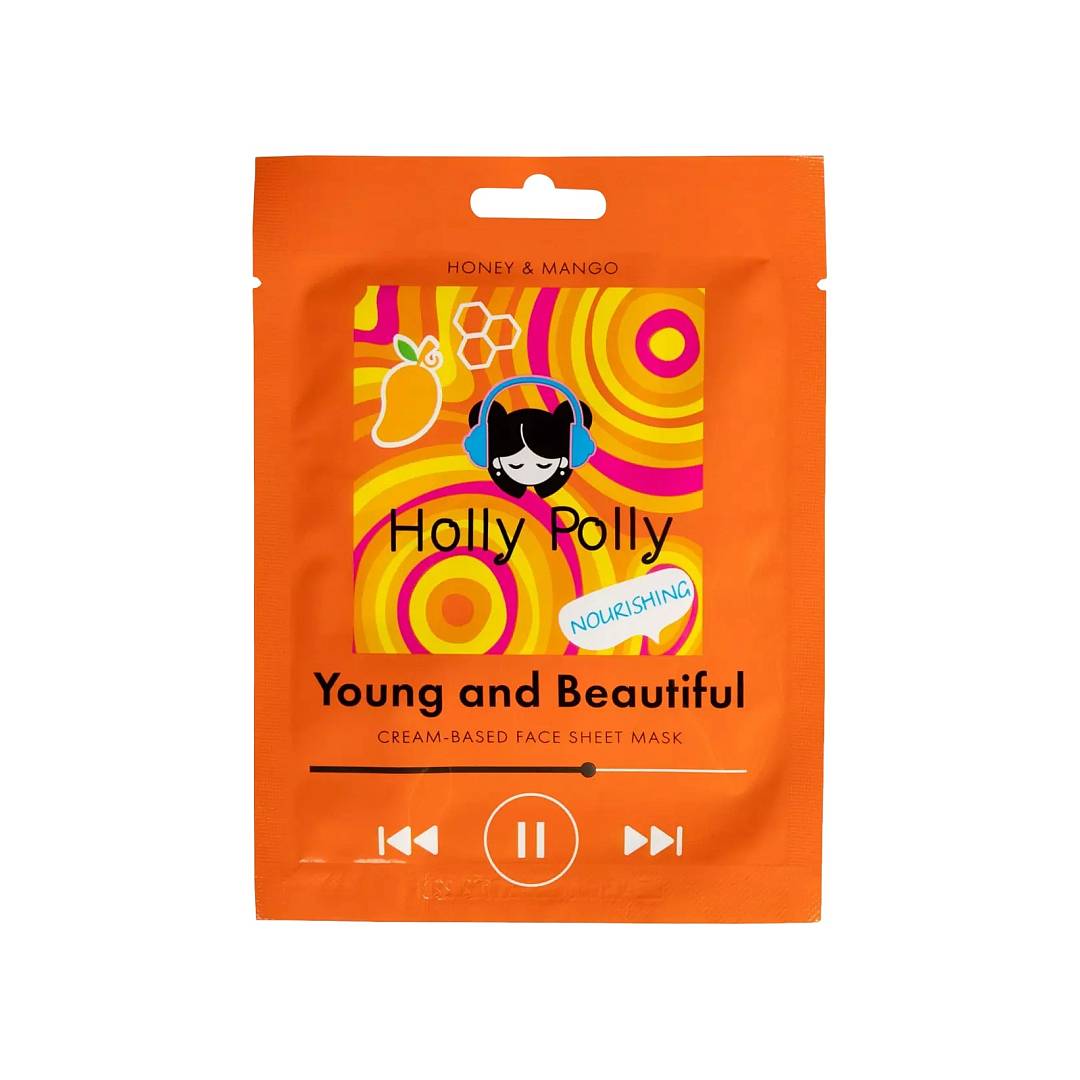 Маска для лица тканевая питающая на кремовой основе Young and Beautiful с Медом и Манго