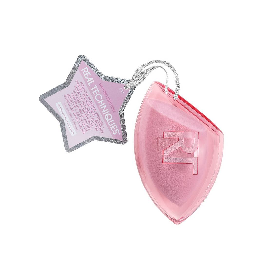 Спонж для пудры с футляром для хранения Miracle Powder Sponge Ornament