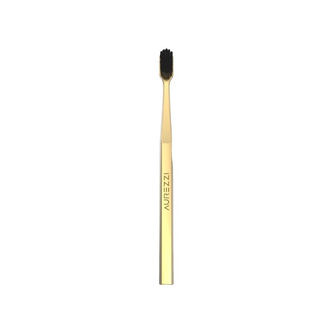 Зубная щетка с мягкой щетиной 24K Gold Black Soft