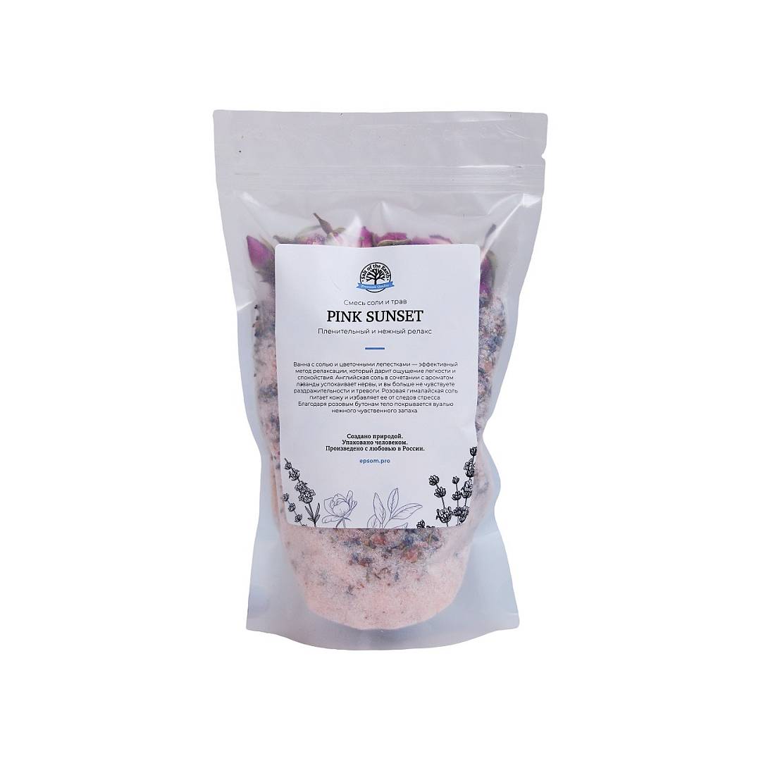 Микс для ванной с цветами лаванды и чайной розы Pink Sunset