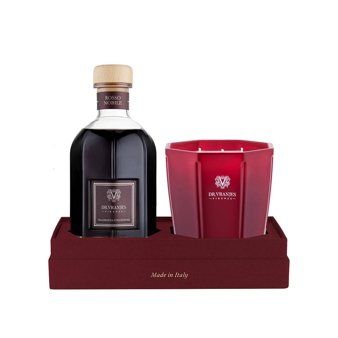  Подарочный набор Диффузор + Ароматическая свеча Rosso Nobile