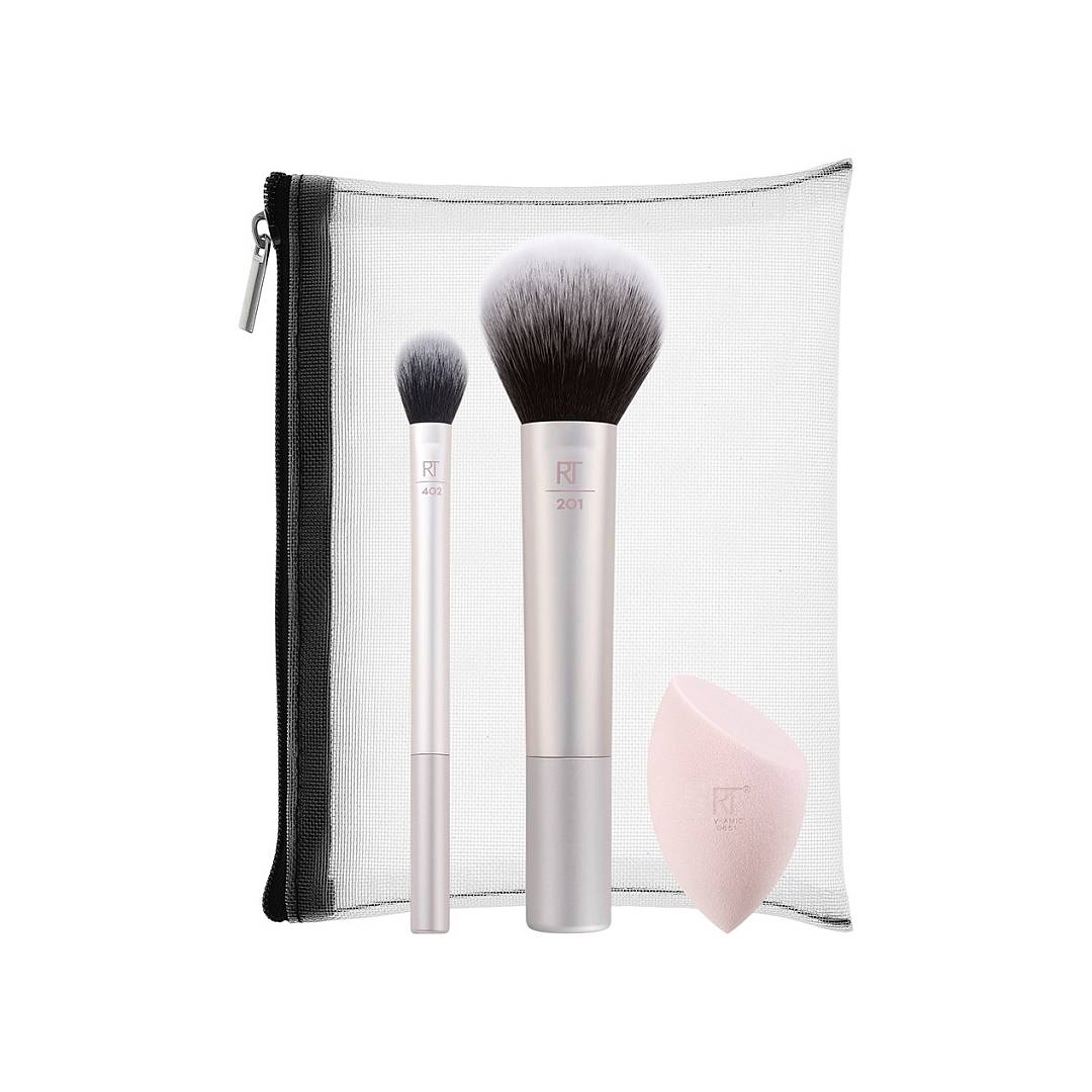 Набор кистей для макияжа с косметичкой Naturally Radiant Sponge + Brush Kit