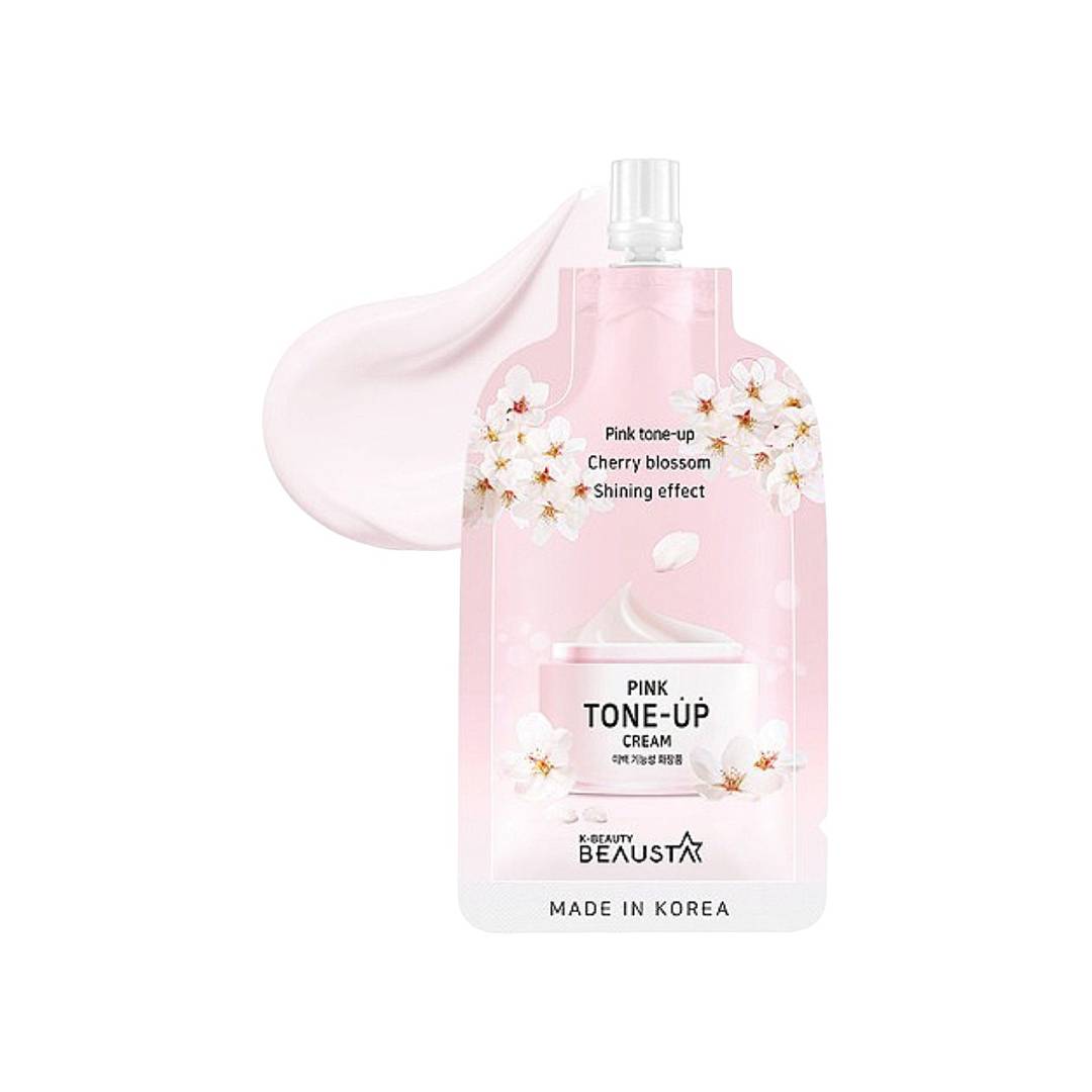 Крем для лица с экстрактом белых цветов Pink Tone Up