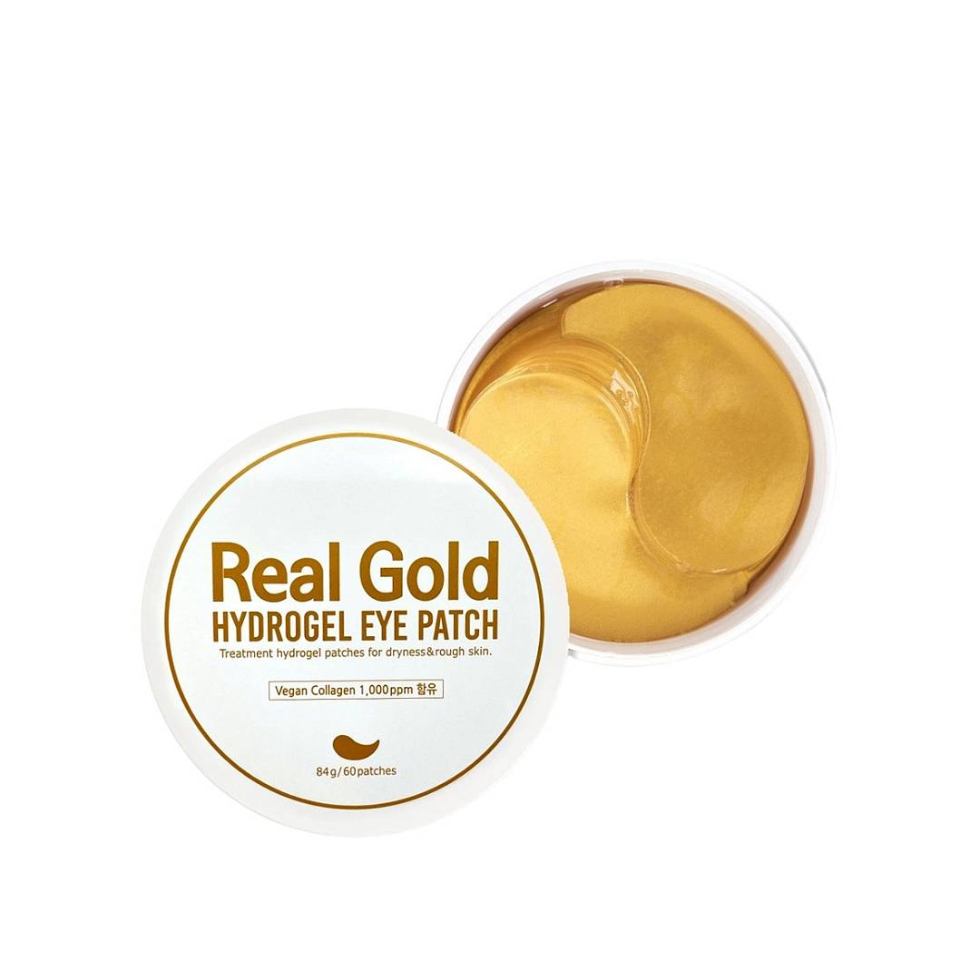 Патчи гидрогелевые антивозрастные с золотом и пептидами Real Gold