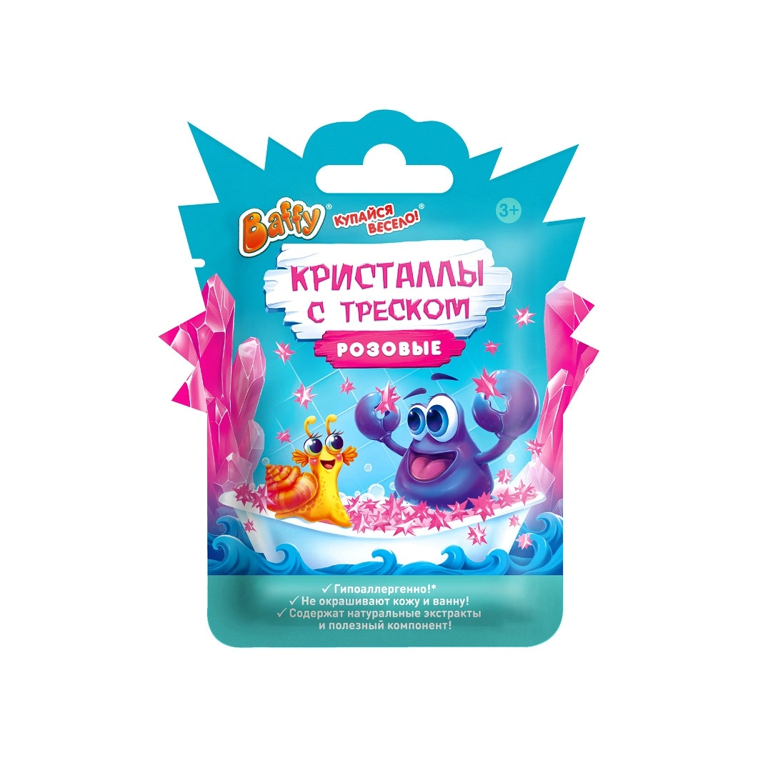 Кристаллы с треском детские Розовые