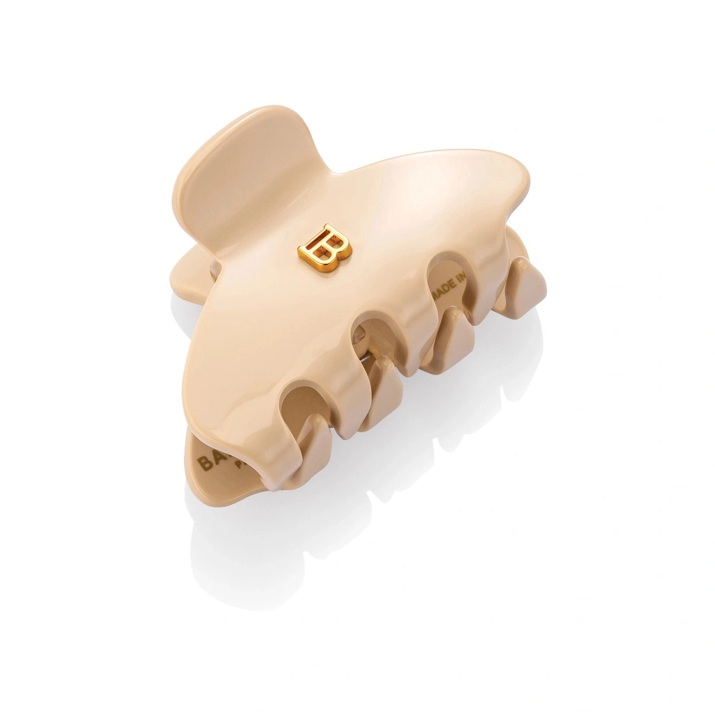 Заколка-краб Бежевая S