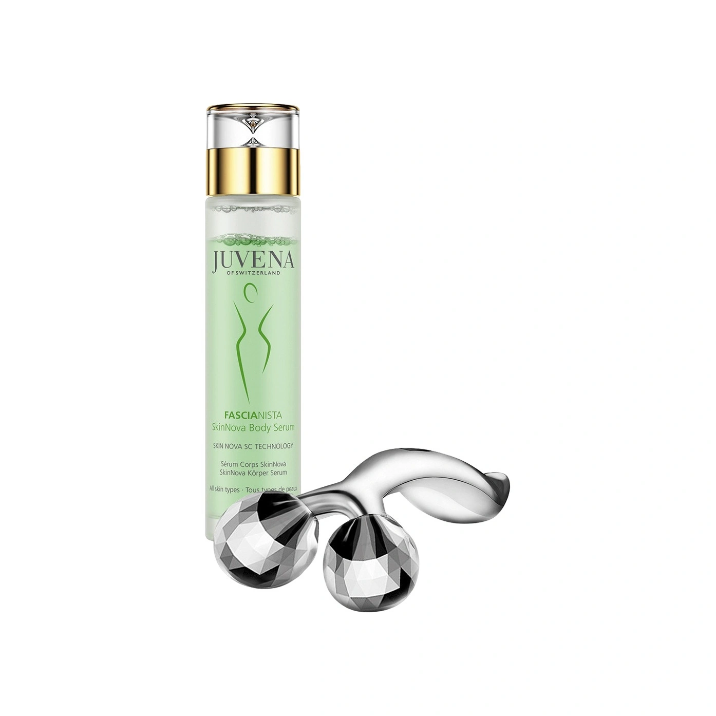 Сыворотка для тела моделирующая увлажняющая с массажным роллером Fascianista SkinNova Set купить в VISAGEHALL