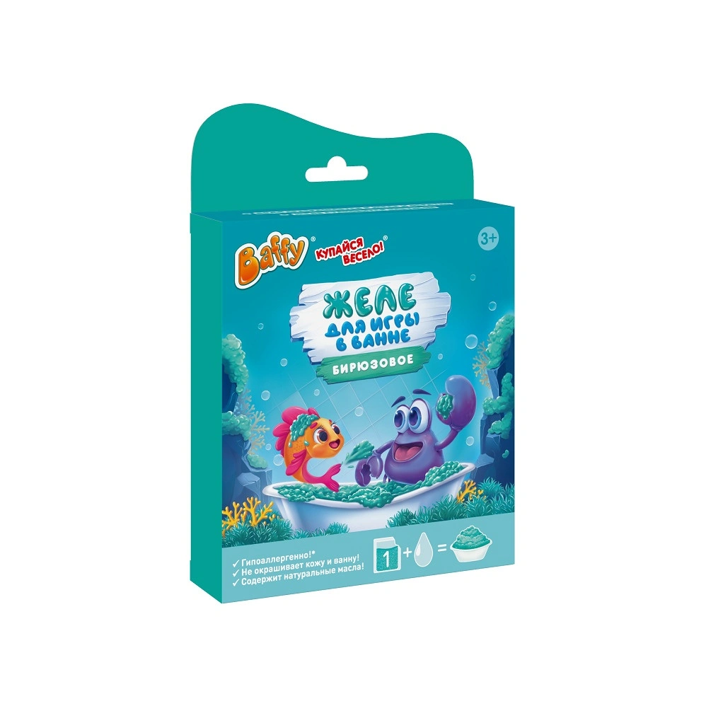 Желе для игры в ванне бирюзовое