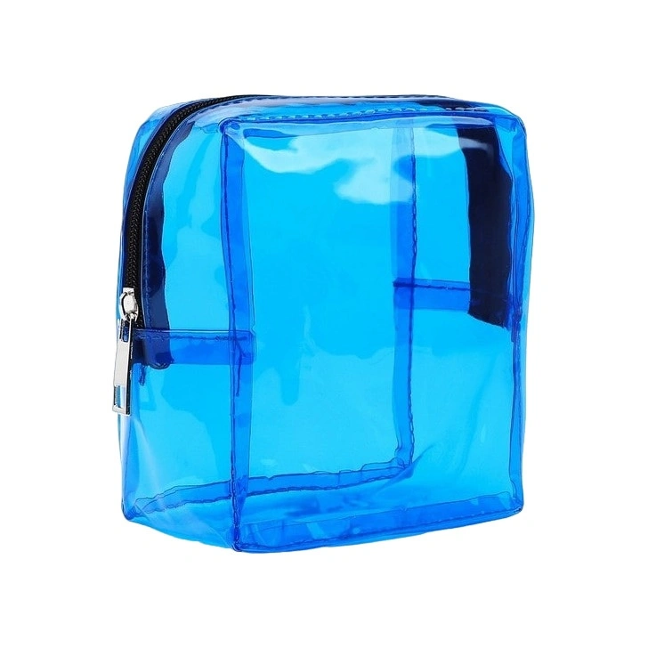 Косметичка ПВХ на молнии Синяя купить в VISAGEHALL