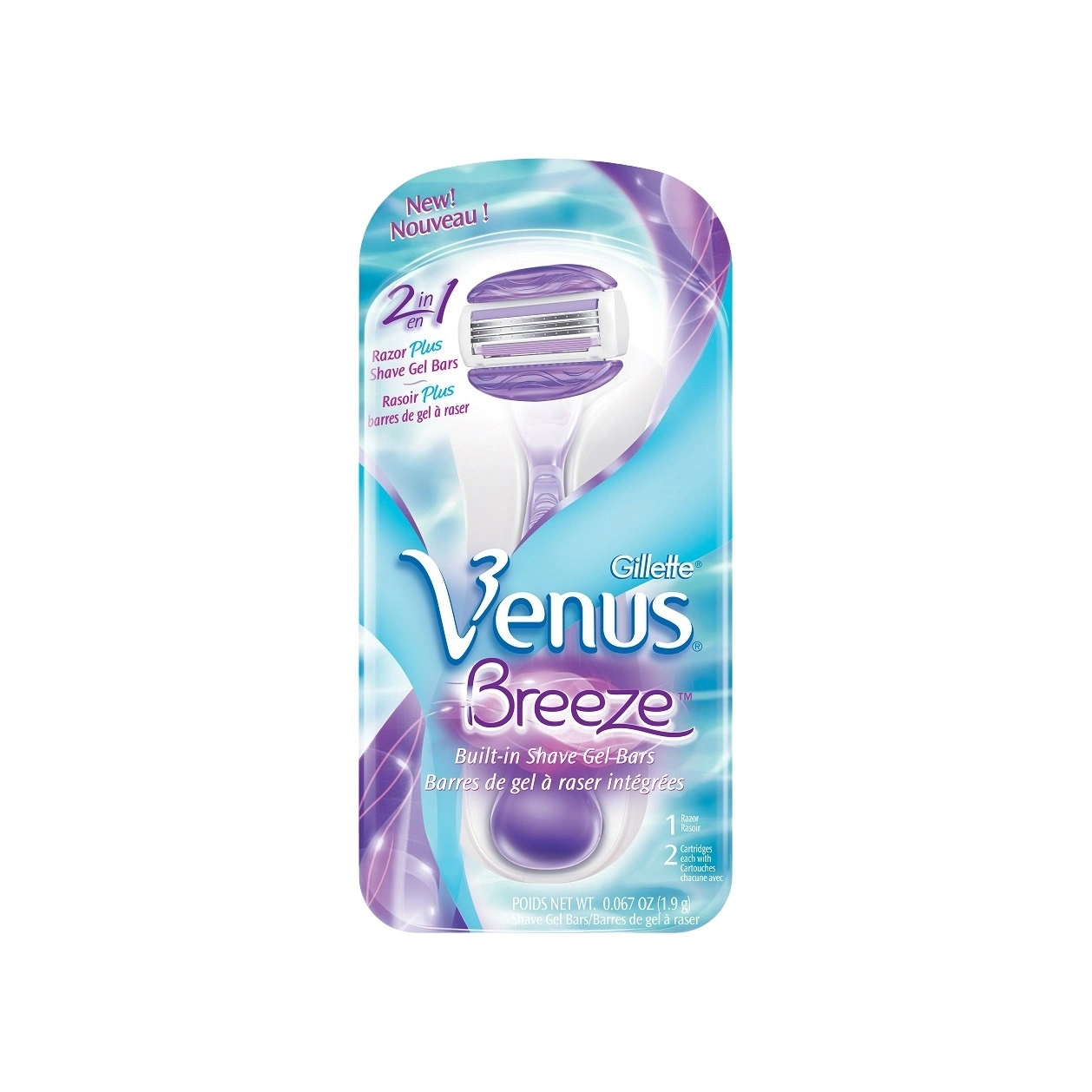 Станок для бритья + 2 кассеты Venus Breeze купить в VISAGEHALL