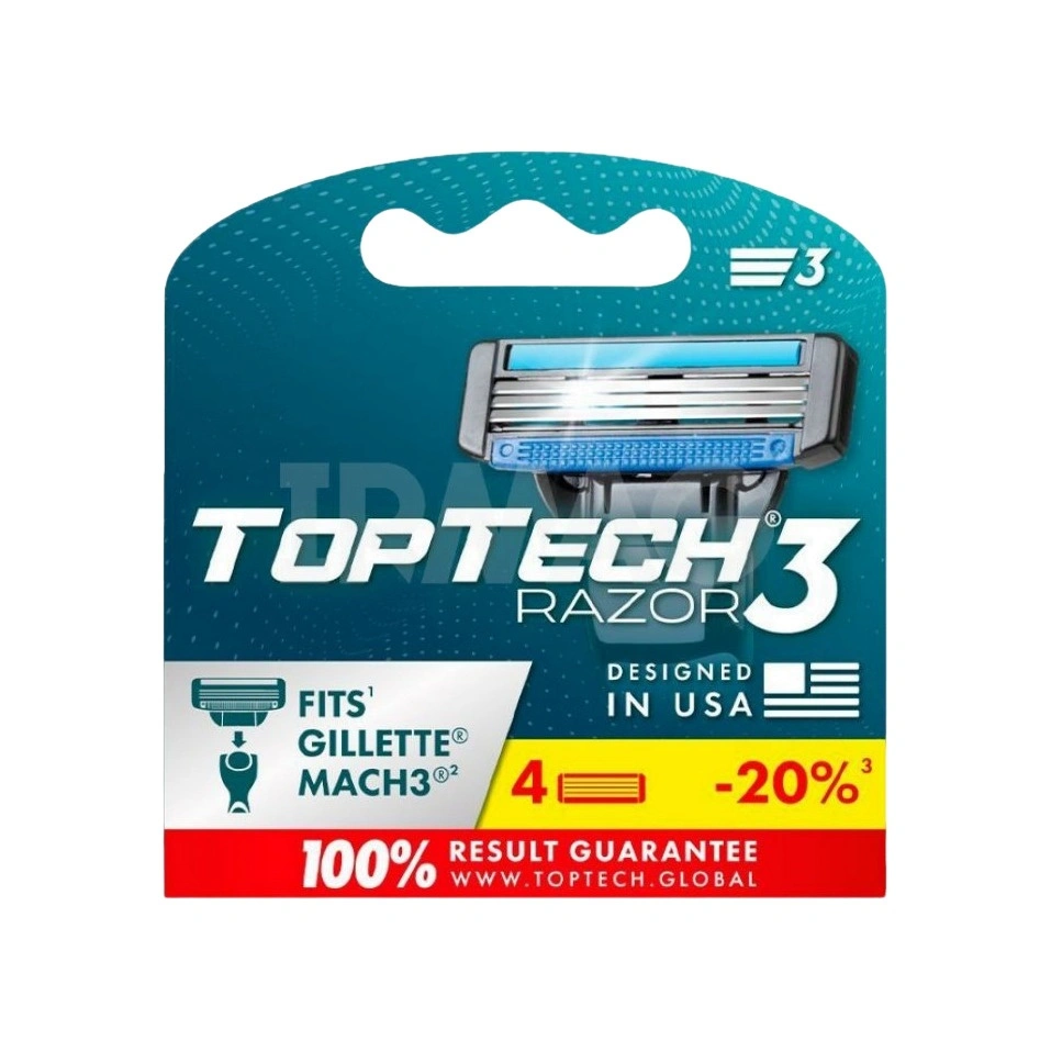 Сменные кассеты Fits Gillette mach 3 Toptech купить в VISAGEHALL