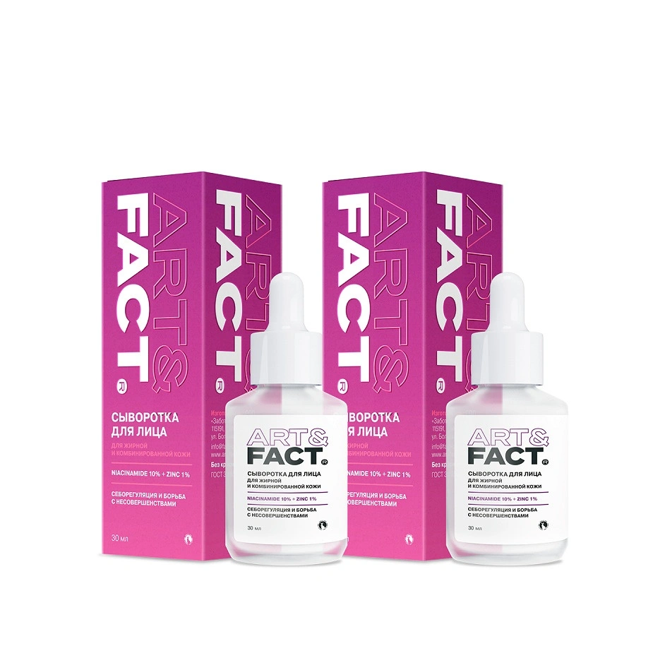 Набор Сыворотка для лица с цинком и ниацинамидом Niacinamide 10% + Zinc 1%