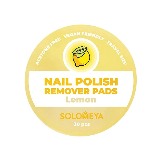 Салфетки для снятия лака без ацетона с ароматом Лимона