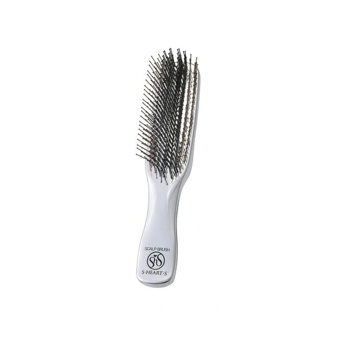 Расческа для волос массажная Scalp Brush + Long Серебро