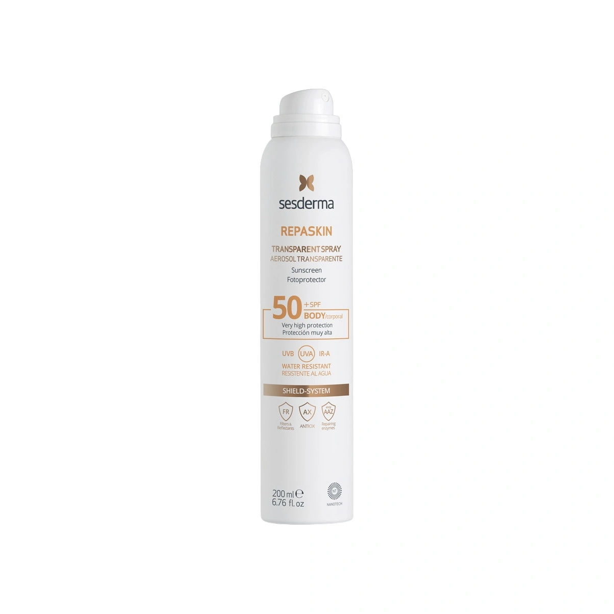 Солнцезащитный аэрозоль для тела SPF50 Transparent Spray Body Sunscreen Repaskin купить в VISAGEHALL